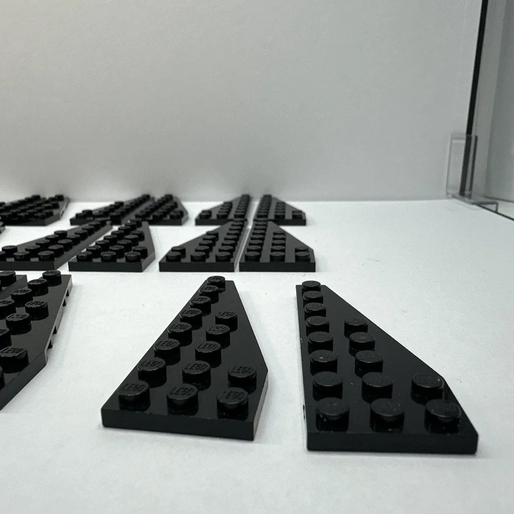 LEGO Parts - Black Wedge, Plate 8 x 3 Pentagonal Left & Right 50305‎ 50304 Lot
